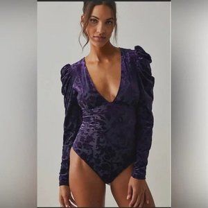 Free People Body Suit in Purple / Sheer